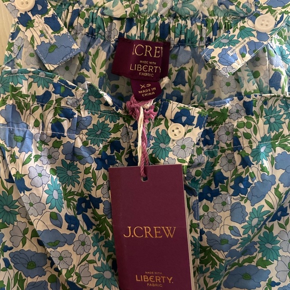 Smocked button-front tank top in Liberty Poppy and Daisy fabric J CREW SIZE XS - Picture 4 of 7